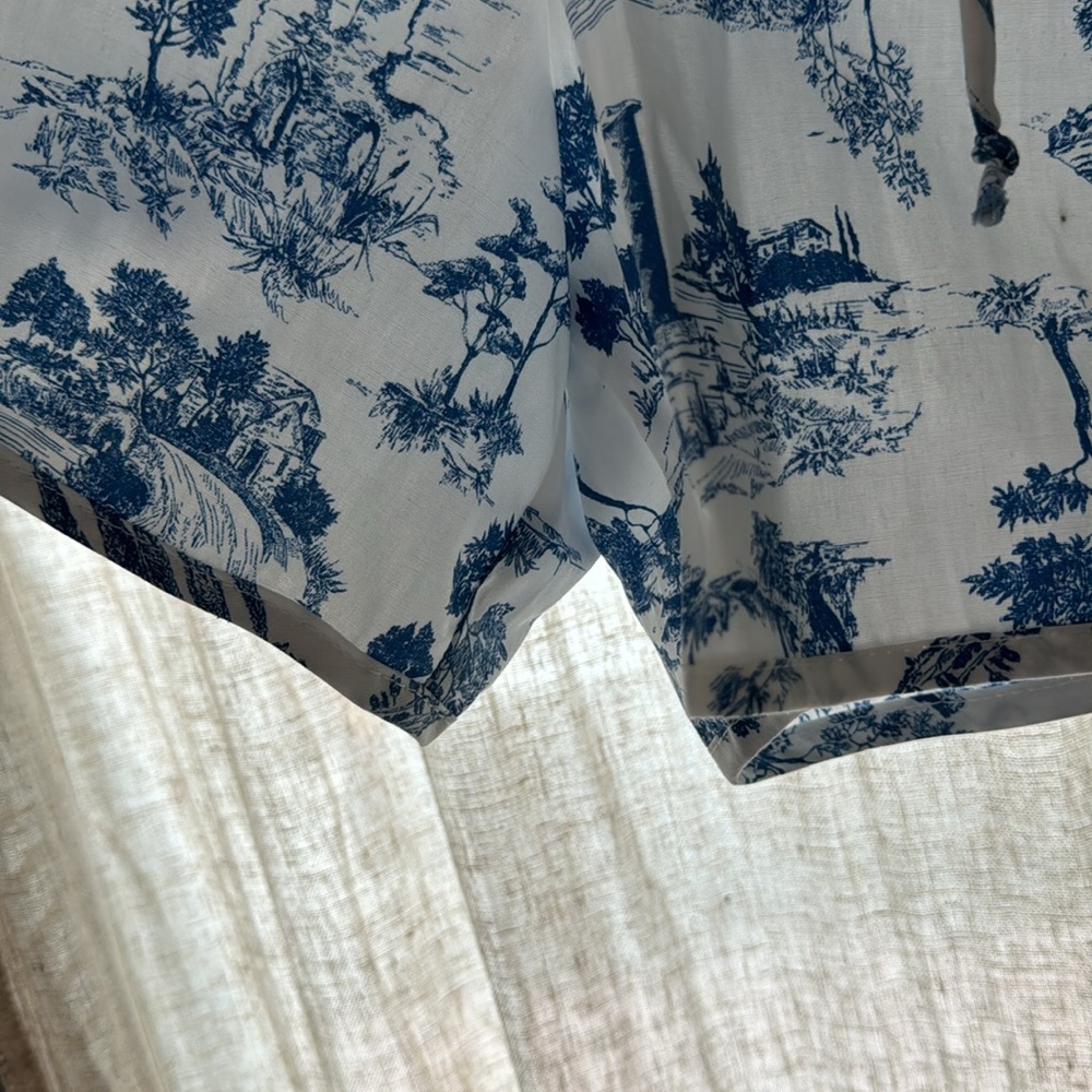 Brand new Eliza Faulkner Bailey Shorts Blue Toile De Jouy - Picture 3 of 7